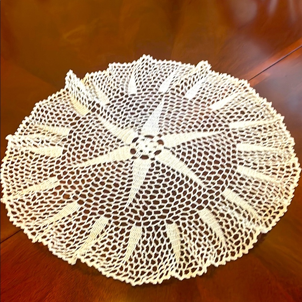 Elegant Cream Crochet Doily